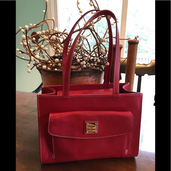 Dooney & Bourke Handbags - Dooney & Bourke Red Pebble Leather Bag